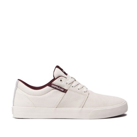 Supra Stacks II Vulc Mens Low Tops Shoes White UK 13VGT